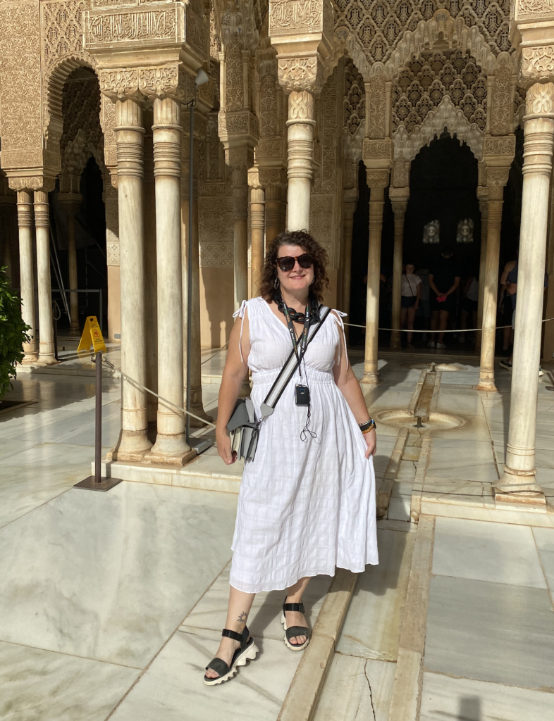 Woman inside the Alhambra